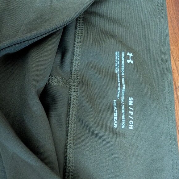 Under Armour Leggings Pants Small Green Compression Freedom Heatgear Gym Yoga UA - Picture 7 of 10